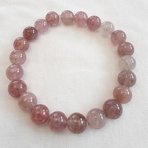 Strawberry quartz 8 mm bracelet